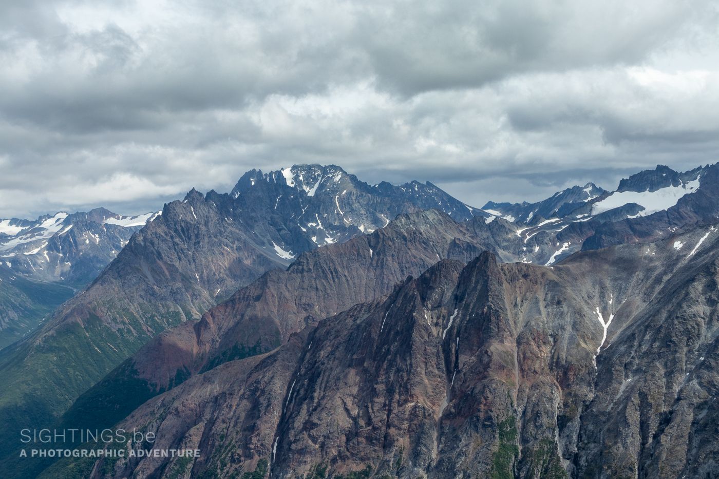 Alaska aerial view, Brook Falls - Anchorage