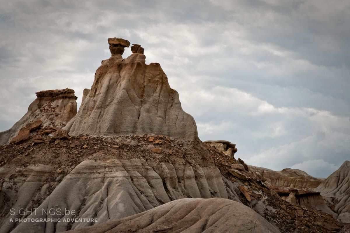 Hoodoos in front of the Royal Tyrrell Museum, Drumheller