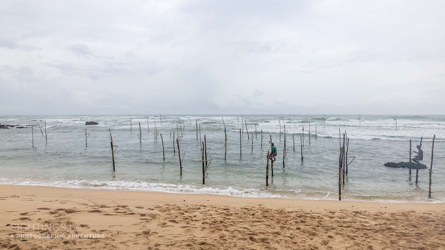 Stilt fishermen in Kathaluwa